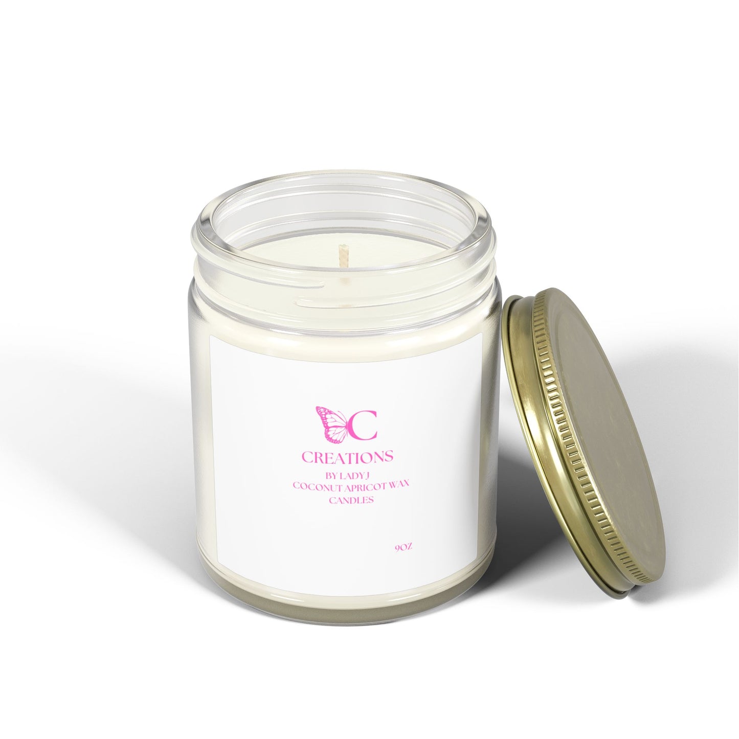 Coconut Apricot Scented Candle — 4oz & 9oz Glass Jar