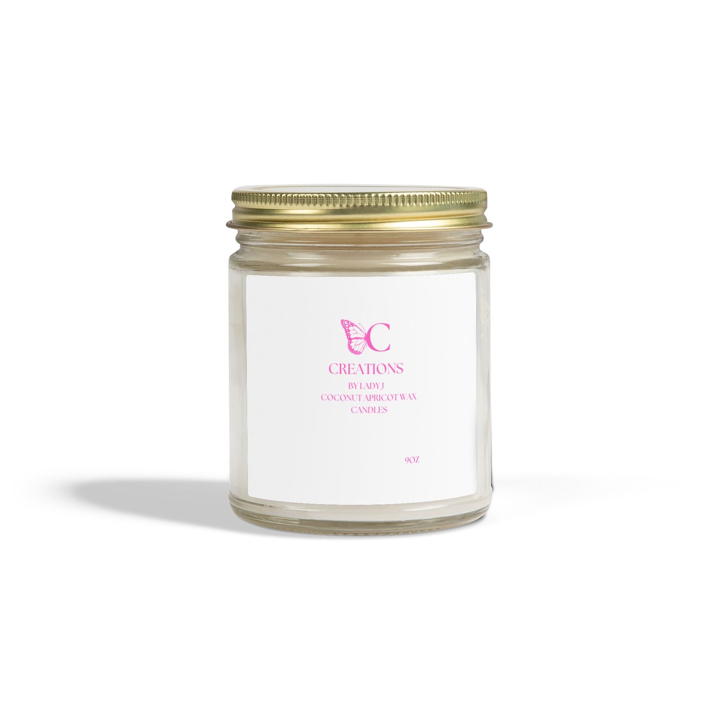 Coconut Apricot Scented Candle — 4oz & 9oz Glass Jar